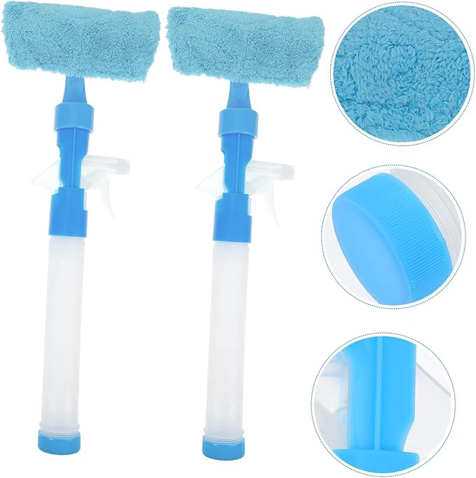 2pcs Magnetic Window Cleaner Tool Squeegee Broom Glass Water-Jet Wiper Window Cleaning Utensil Wiper Car Windshield