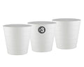 Small Trash Can (2.1 Gallons) Dorm Trash Can Heavy Duty Dust Bin Mini Garbage Can for Bedroom (Pack Of 3) Plastic Wastebasket Bathroom Wastebasket (White) Round paper Trashcan Office Trash bin
