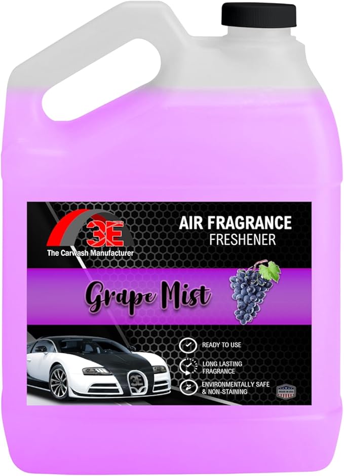 Car Air Freshener Concentrate 128 fl oz Professional Automotive Interior Fragrance Ready to Use Liquid Multiple Scents (Grape)