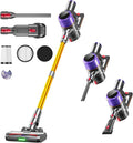 Cordless Vacuum Cleaner 650 W/55000 Pa/70 Mins Vacuum Cleaners for Homewith Touchscreen and Anti-Tangle Brush Vacuum Cleaner 1.5 L Dust Container 9-in-1 for Hard Floors Carpets and Pet Hair