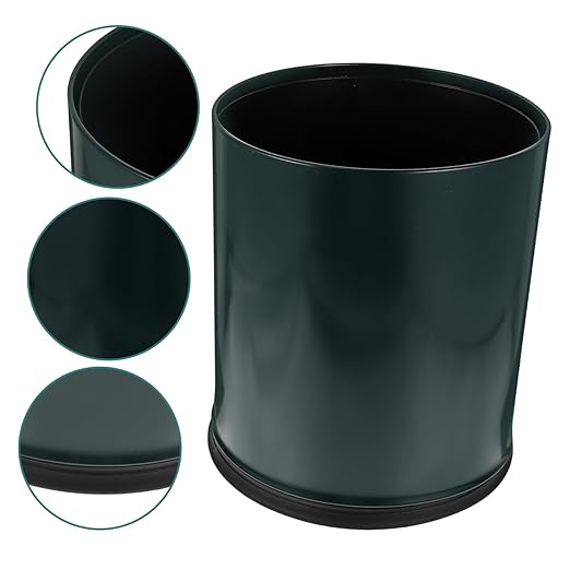 PRETYZOOM Elegant European Style Trash Can Upgraded Fire-Resistant Household Wastebasket for Home Office Bathroom Convenient Design Deep
