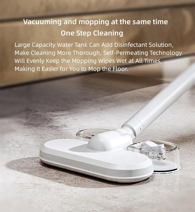 Stick Corded Vacuum Cleaner and Mop All in One Corded Wet Dry Vacuum Cleaner with Water Tank Floor Cleaner Machine 12000Pa Suction Lightweight Upright Vacuum and Mop Combo for Home Office Pet Hair