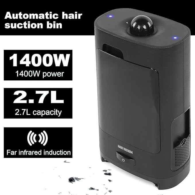 Professional Cordless Vacuum Cleaners Salon Vacuum Cleaner with Broken Hair Electric Hair Salon Dustbin for Kitchen Shops and Hotels