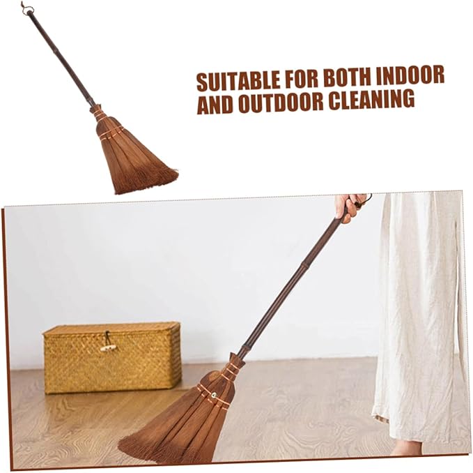 2pcs Boys and Girls Toy Broom Set Mini Hand Sweeping Broom Natural Bamboo for Indoor Outdoor Cleaning Boy Girl for Home Kitchen