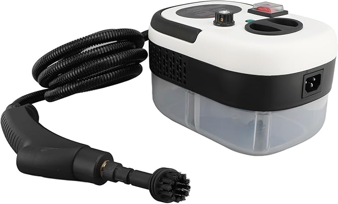 Pressurized Steam Cleaner 2500W 6 Gears Handheld Steam Cleaner High Pressure High Temperature Steam Cleaner with 1.2L Water for Range Hoods Kitchen Pots Refrigerators (US