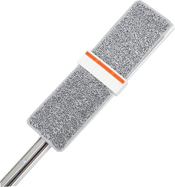 BESTYASH 36cm Self-Washing Flat Mop Set with 3 Microfiber Pads Dual Use Wet/Dry Cleaning Mop for Household Floors Easy Squeeze Design for Quick Drying and Convenience