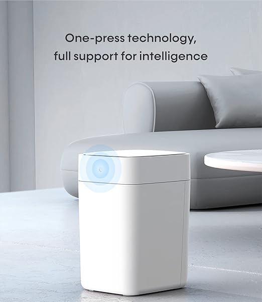 TOWNEW T1S 4.1 Gallon Automatic Self-Sealing and Self-Changing Motion Sense Activated Trash Can 2024 Upgrade Smart Garbage Can with Lid for Kitchen Bathroom Office White