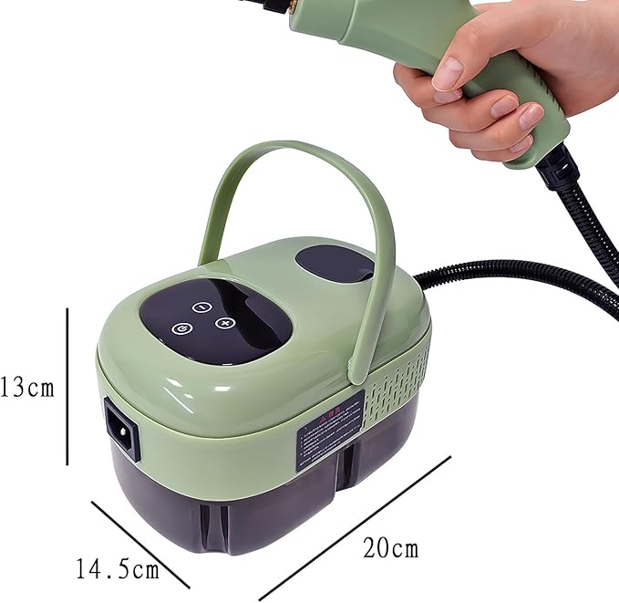 Handheld Steam Cleaner 1500W High Temperature Steam Cleaner with 1.1L Large Water Tank and 3 Brush Heads 6-gears Adjustable and 15 Seconds Fast Heating for Home Us