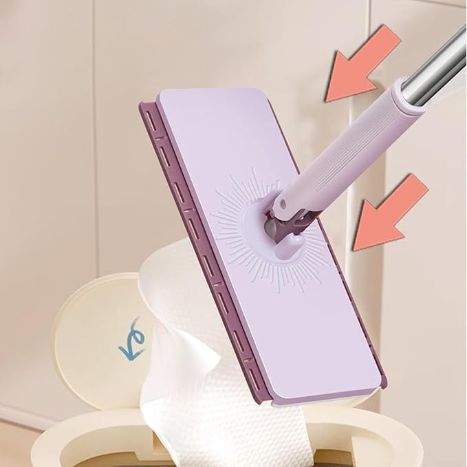Reusable Mop | with Cloths Automatic Clamp Reusable - Dry Wet Mops for Hardwood Floorsfor Home Kitchen Bathroom Bedroom Living Room Hardwood Laminate Tile Glass Window