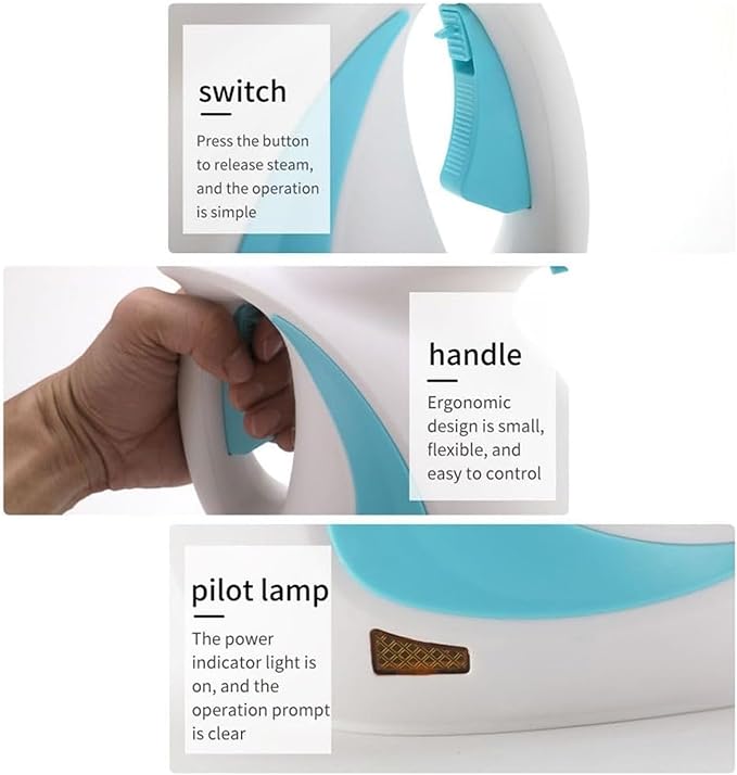 Pressurized Steam Cleaner for Home Handheld Multi-Surface Natural Steam Cleaner Lightweight and Maneuverable Ideal for Tile Sink Stove Windows Upholstery Car and More