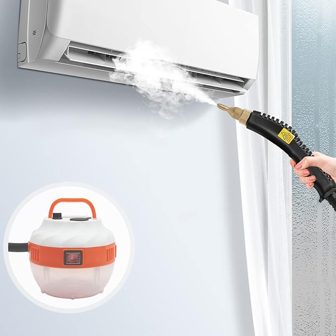 1600W Handheld Steam Cleaner Steam Cleaner with 6 Adjustable Gears High Temp Pressurized Steam Cleaner Machine for Homes Hotels Restaurants Car Maintenance Stores White
