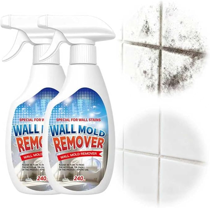Highly Effective Removal Spray Wall Cleaner for Painted Walls Multi-Surface Cleaning Solution Dust and Stain Remover for Wood Tile Fabric Bathrooms Kitchens (2Pcs)