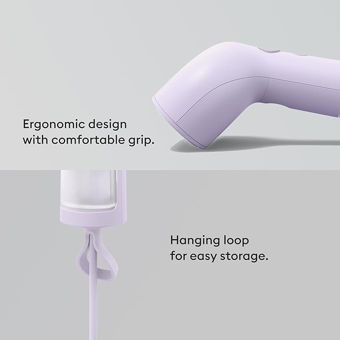 Steamery Handheld Clothes Steamer Cirrus X 1200W Steam Output 20g/min Heat up in 20 Seconds Portable Minimalistic Scandinavian design Purple