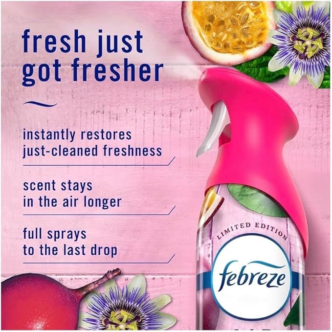 Febreeze Air Freshner Spray Limited Edition Fruit Scented Refills Spring &amp Summer Scents (Limited Edition Fruit Spray Pack 3)