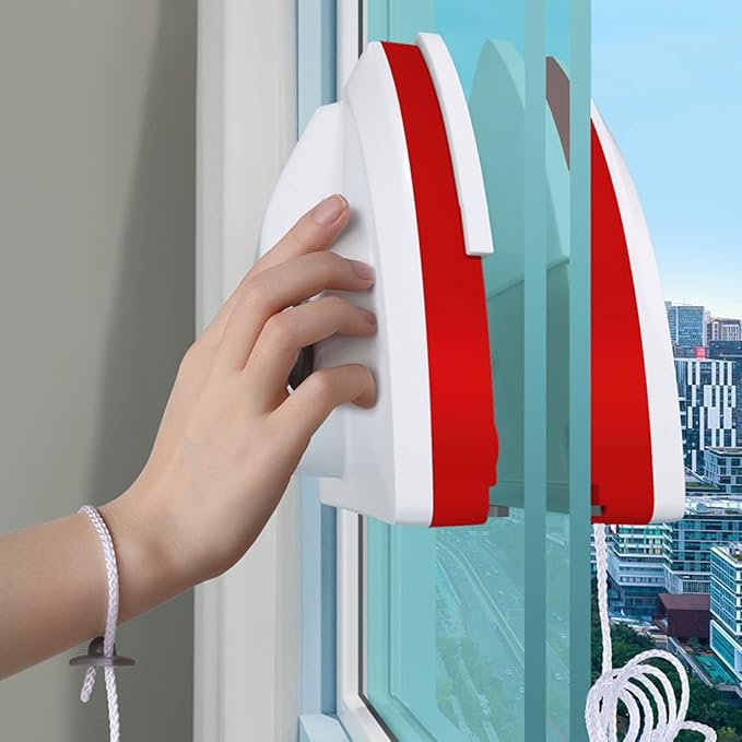 Window Cleaner Magnetic Magnetic Window Cleaner Double Side Cleaning Brush Window Outside Magnetic Glass Wiper Adjustable Thickness 3-30Mm