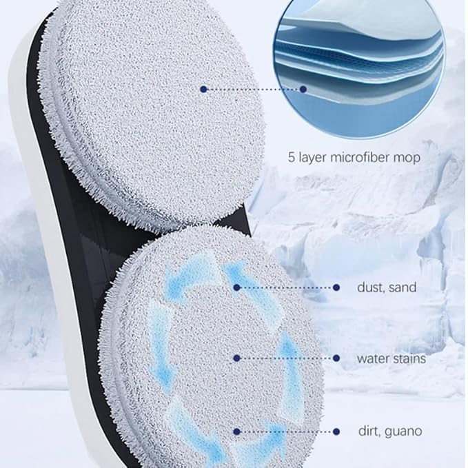 Automatic Smart Window Cleaning Robot 2026 Upgraded Window Cleaner Robot Auto Dual Spray Edge Detection Streak-Free Shine Strong Suction Remote Control for Home Glass Cleaning (2Pcs)