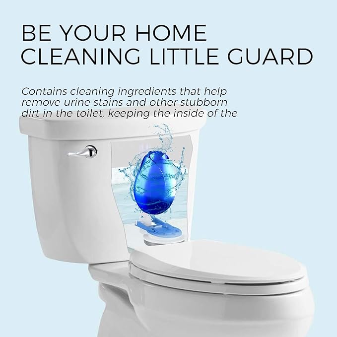 pistro Automatic Toilet Bowl Cleaner - Crazy Clean with Light Fresh Scent - Bathroom Tank Blue Cleaner - Slow-Releasing Deodorizer &amp Descaler (1 pc)