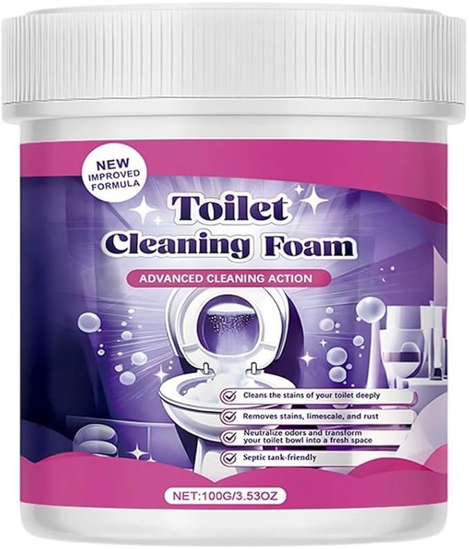 2026 Upgrade Toilet Bowl Cleaner Toilet Cleaning Foam Power Foaming Toilets Clean Clean Foam Cleaner Touch Free Foaming Powder – Bathroom Cleaning Powder (1PCS)