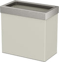 Gatco Small Bathroom Trash Can with Lid Rectangle 3 Gallon Stainless Steel Wastebasket Under Sink Matte Pearl and Satin Nickel for Bathroom Bedroom Office (1939SN)