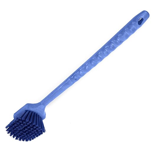 SPARTA 40501EC14 Plastic Large Scrub Brush Kitchen Brush Utility Brush With Long Handle For Cleaning 20 Inches Blue