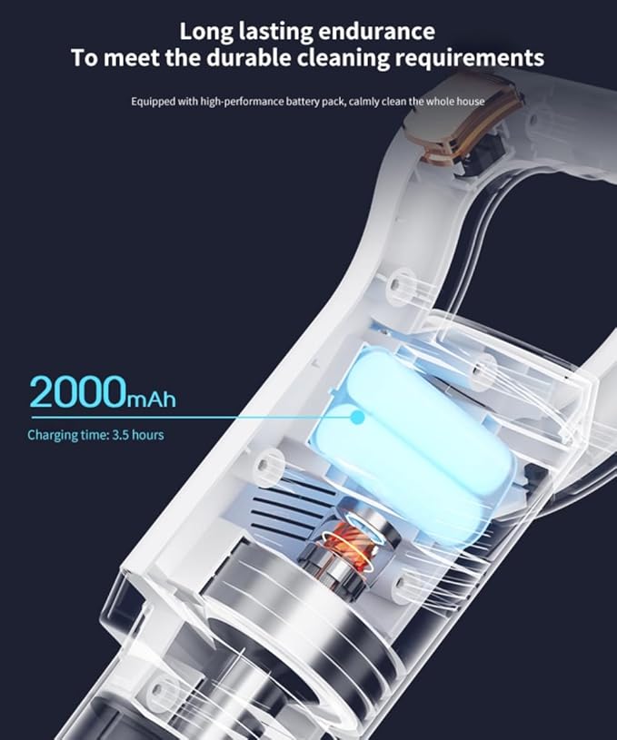 New Model Cordless Vacuum Cleaner Powerful Stick Vacuum for Hardwood Floor 45 Min Rechargeable Battery 4 in 1 Lightweight Upright Vacuum for Pet Hair Carpet (2)