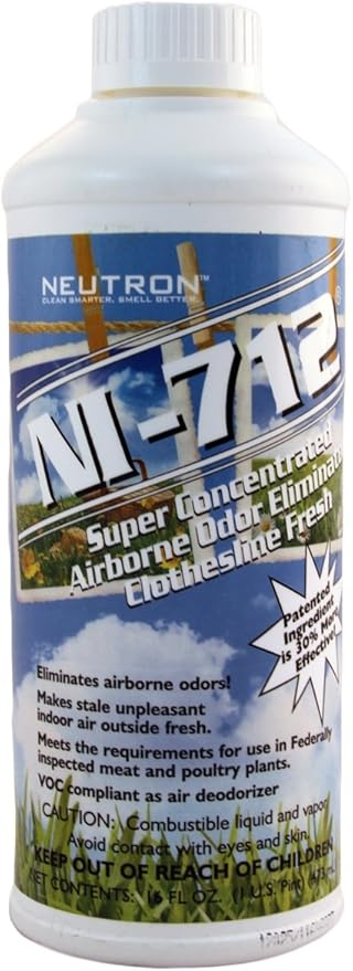 Neutron Industries NI-712 Clothesline Fresh Odor Eliminator Spray (1 Bottle) – Powerful Long-Lasting Odor Neutralizer – Instant Air Freshener for Home Car &amp More – Pint-Sized (16 oz)
