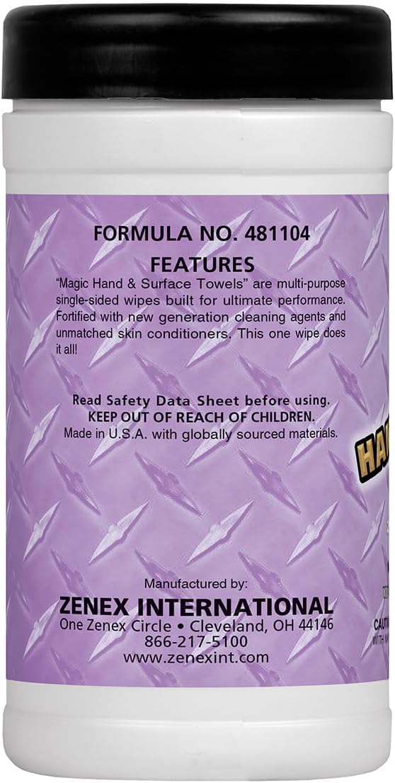 Magic Heavy Duty Cleaning Wipes - Single Sided Hand &amp Surface Shop Towels | Professional-grade Cleaning | Waterless | Moisturizing | Cleans Grease Oil Dirt &amp more (3 Pack | 75 Sheets Total)