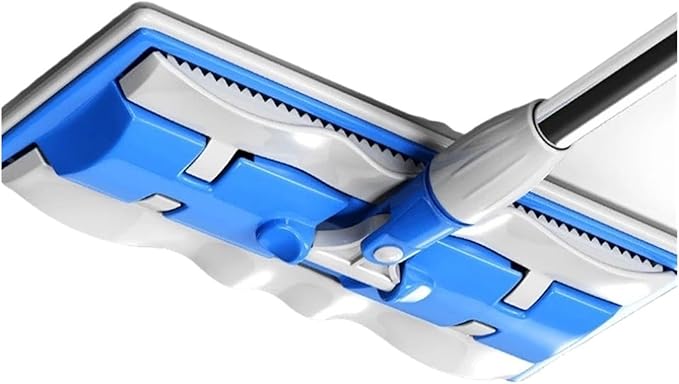 Compatible for Flat Mop Stainless Steel Handle with Reusable Washable 3Mop Cloths Floor Household Cleaning Tool(Blue)