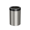 Gatco Small Bathroom Trash Can with Lid Round 3 Gallon Stainless Steel Wastebasket Under Sink Satin Nickel and Matte Black for Bathroom Bedroom Office (1911MX)