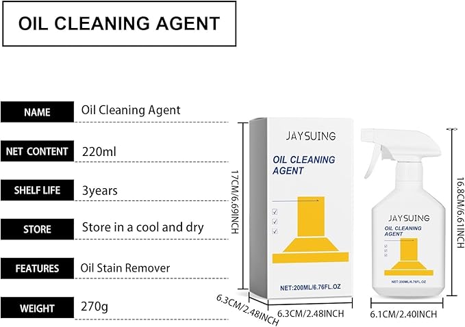 Kitchen Heavy Duty Grease Cleaner - Penetrates Stubborn Oil &amp Grime Fast-Acting Safe For Surfaces Easy To Use(2PCS)