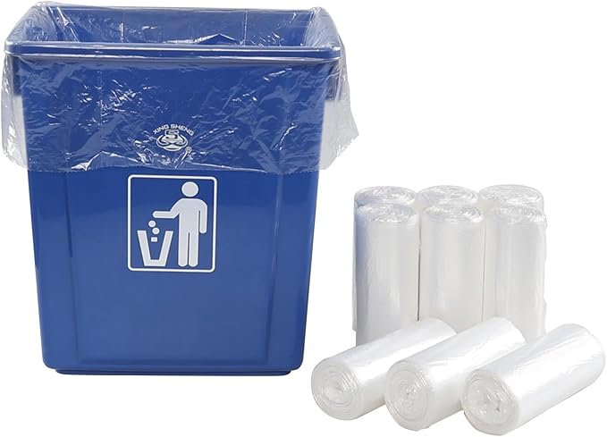 Farmoon 13 Gallon Kitchen Garbage Bag Clear Trash Can Liner Bags 9 Rolls/225 Bags