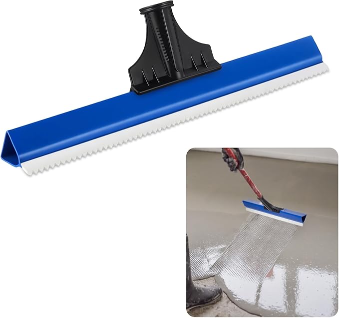 1 Pack 16 Inches Epoxy Floor Squeegees Notched Squeegee for Self Leveling Cement Urethane Epoxy Floor Tools