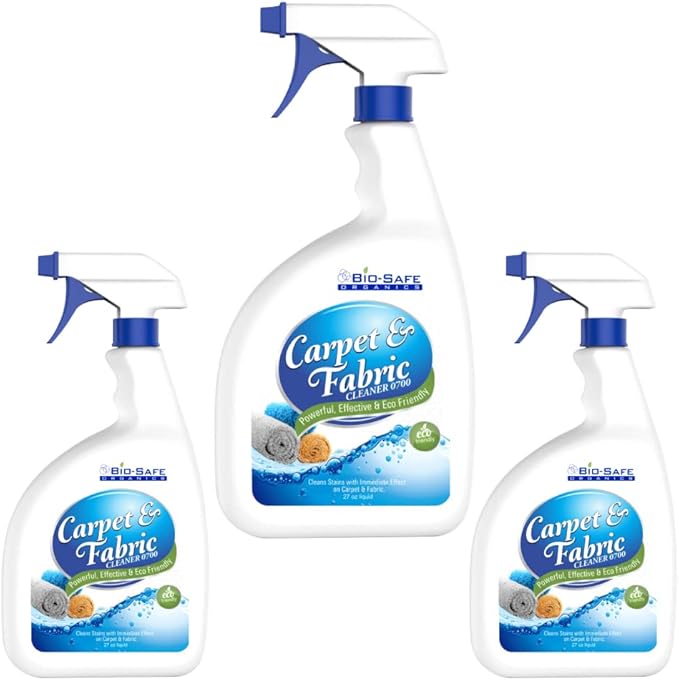 Bio-Safe Organics Carpet &amp Fabric Cleaner 0700 - 24 fl. oz All Natural Organic Everyday Household Carpet &amp Fabric Cleaner Powerful Fast Acting Stain Remover Pet Friendly Patented Patented