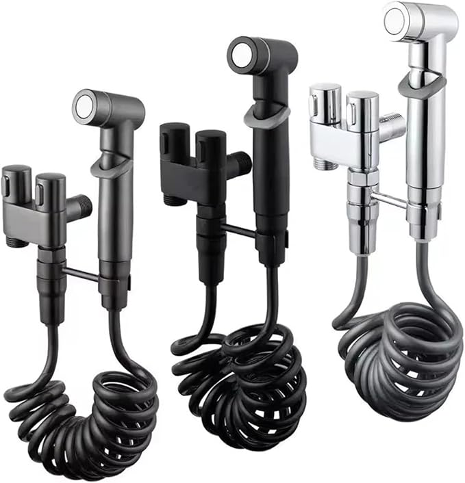 1pcs Toilet Cleaning Toilet Cold Water Portable Toilet Toilet Spray Toilet Accessories Handheld Bathroom(B1ack)