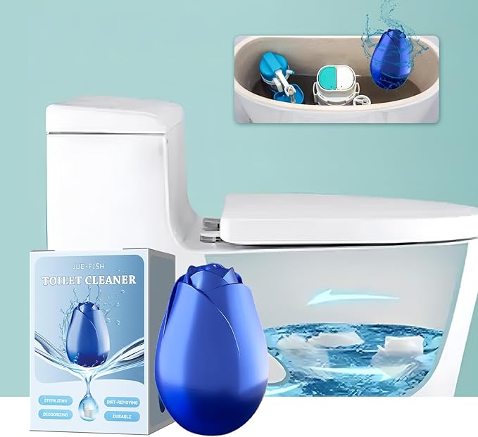 pistro Automatic Toilet Bowl Cleaner - Crazy Clean with Light Fresh Scent - Bathroom Tank Blue Cleaner - Slow-Releasing Deodorizer &amp Descaler (1 pc)