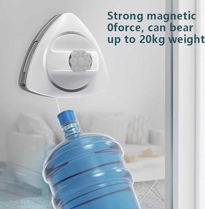 Magnetic Window Cleaner Glass Wiper 10-Files Adjustable Thickness 15-40Mm Double Side Strong Magnetic Window Cleaning Tool for High-Rise and Car Glazed Window