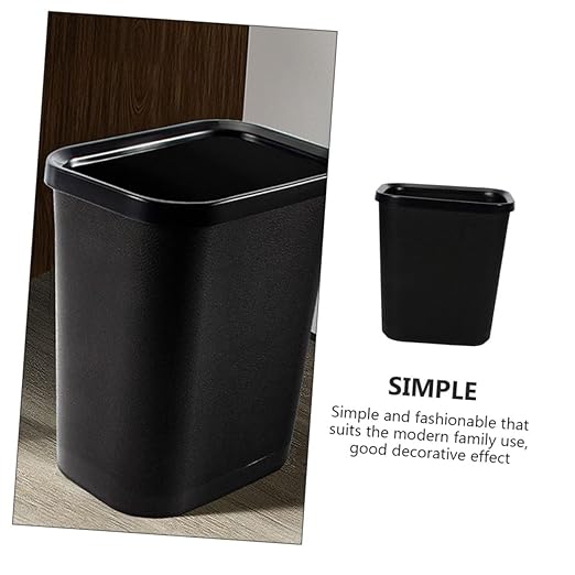 Happyyami 1pc Fire Retardant Trash Can Plastic Recycling Container Office Waste Storage Waste Basket