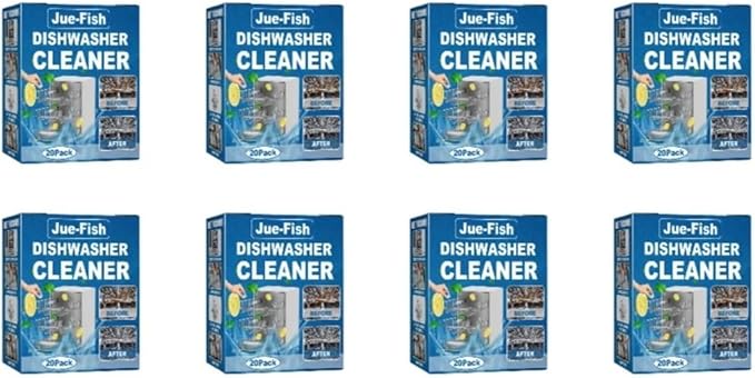 Dishwasher Cleaning Tablets (20 Pcs/Box) Degreasing and DegreasingKitchen Cleaning Tools(160pcs 8Boxes)