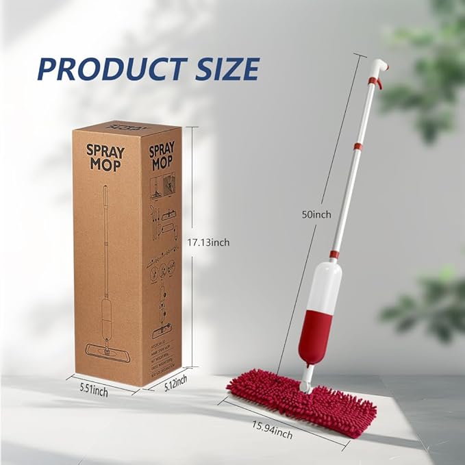 Spray Mop for Floor Cleaning Wet &amp Dry Mops Multi-Purpose Spray Mop - 2-in-1 Dry and Wet Microfiber Floor Cleaning mopComes with a 650 ml Reusable can Bottle
