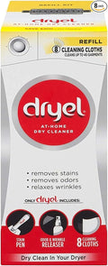 dryel At-Home Dry Cleaner Refill Kit Gentle Laundry Care for Special Fabrics and Dry-Clean-Only Clothes 8 Load Capacity - Reusable Fabric Protection Bag Needed (Sold Seperatly)