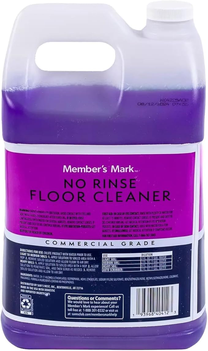 Member's Mark No Rinse Floor Cleaner 1 Gallon