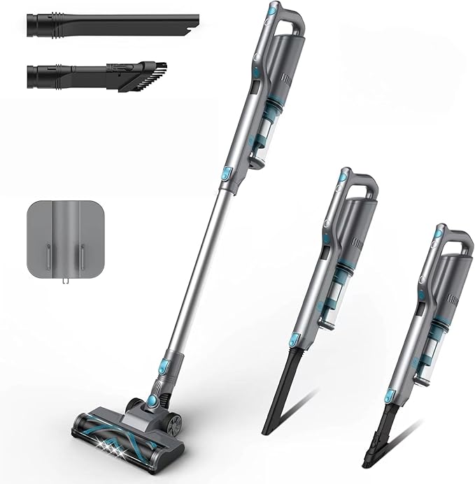 Cordless Vacuum Cleaner 230W Stick Vacuum with Powerful Suction 50Mins Runtime Vacuum Cleaners