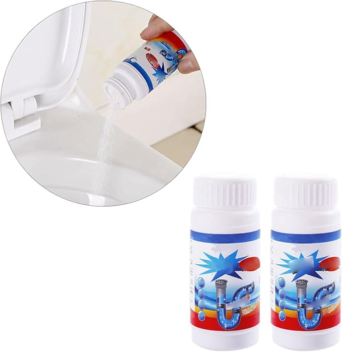 Drain Clog Remover Sink Drain Cleaner Powder Strong Unclogging Pipe Dredge Agent Tool with Low Temperature Formula Living Oxygen Technology for Kitchen Toilet Pipeline