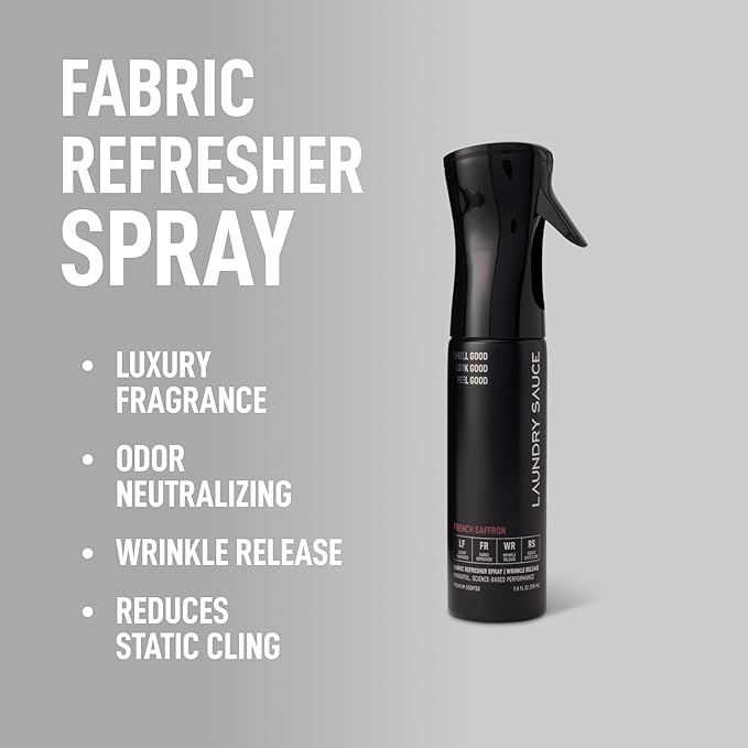 Laundry Sauce Fabric Refresher Spray French Saffron Odor-Fighting Fabric Refresher Fragrance and Laundry Scent 9.8 fl oz
