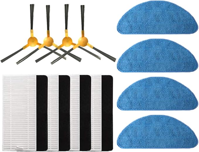 BeNtli Vacuum Cleaner Accessory Replacement PartMain Side BrushHepa FilterMop ClothCompatible for Mamibot Exvac660 / 650 (Color : As Shown 11)