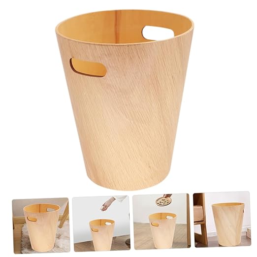 Tiny Wooden Trash Can Japanese Design Desk Wastebasket Stylish and Practical for Home Office