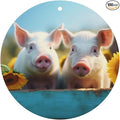 100 PCS Hanging Car Air Freshener Double Sided Cute Pigs Automotive Interior Decor Autumn Sunflowers Car Accessories for Women Men Lavender Scented