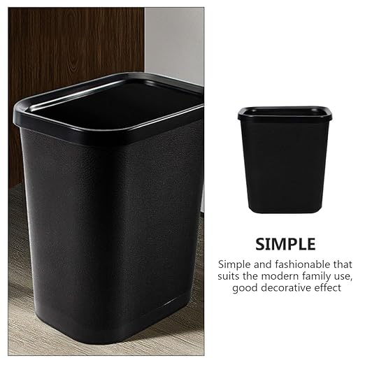 Uonlytech Flame-Retardant Wastebasket 8l Narrow Rectangular Trash Can for Bathroom Kitchen Living Room Fire-Resistant Garbage Storage Bin Without Press Ring Home Office Rubbish Container