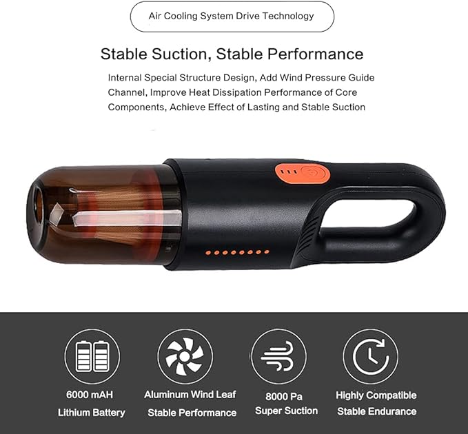 Light Weight Cordless Stick Vacuum Cleaner Powerful Suction Handheld Upright Rechargeable Cordless Vacuum Cleaner with HEPA Filter Stick Vacuum for Pet Hair Hardwood Floors Carpet (White)