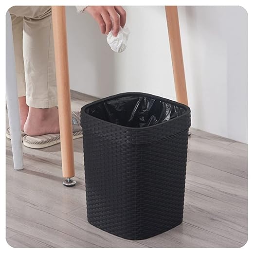 Zerodeko Trash Can Nordic Style Plastic Waste Basket for Bathroom Office Kitchen Large Capacity Simple Design for Organizing and Decluttering Spaces